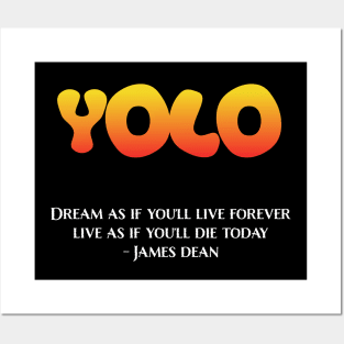 YOLO - James Dean - Dark Version Posters and Art